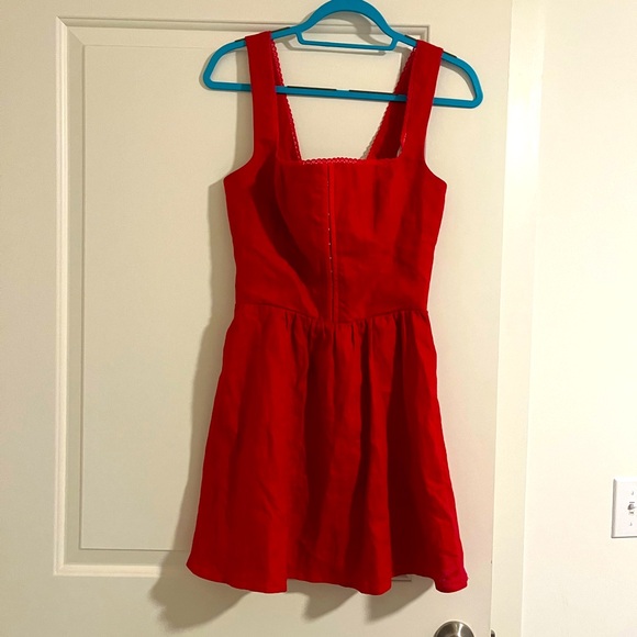 Reformation Sheri Linen Dress in Cherry - Picture 4 of 10